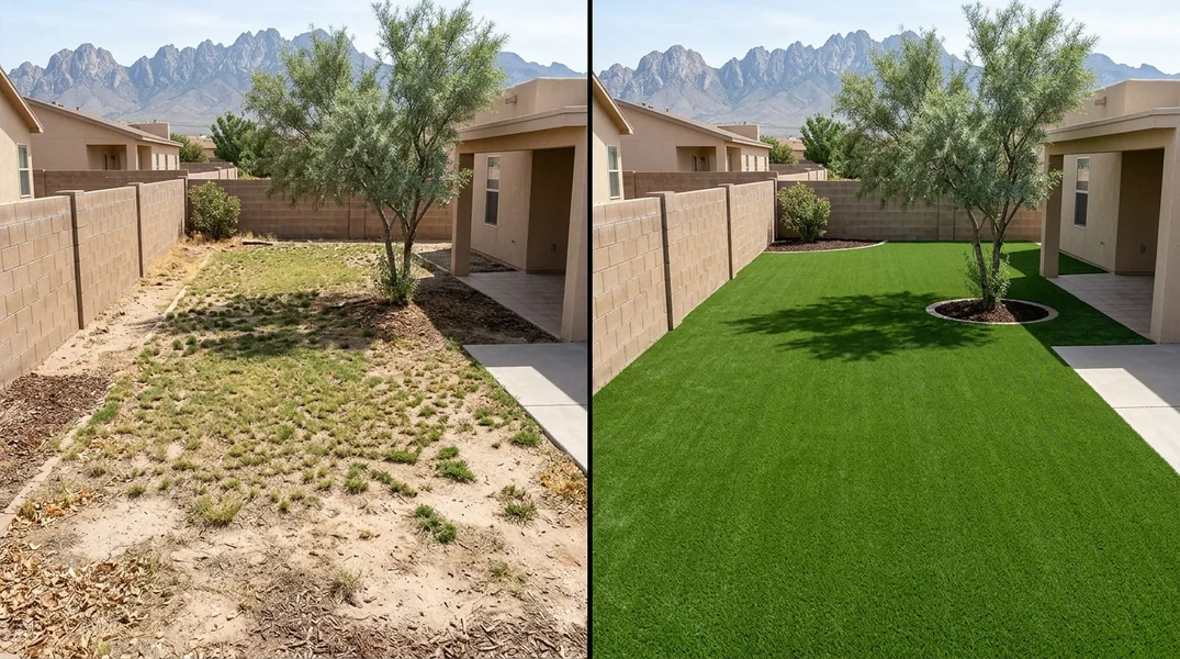 Result artificial grass installation in Las Cruces - Las Cruces Artificial Grass Installation